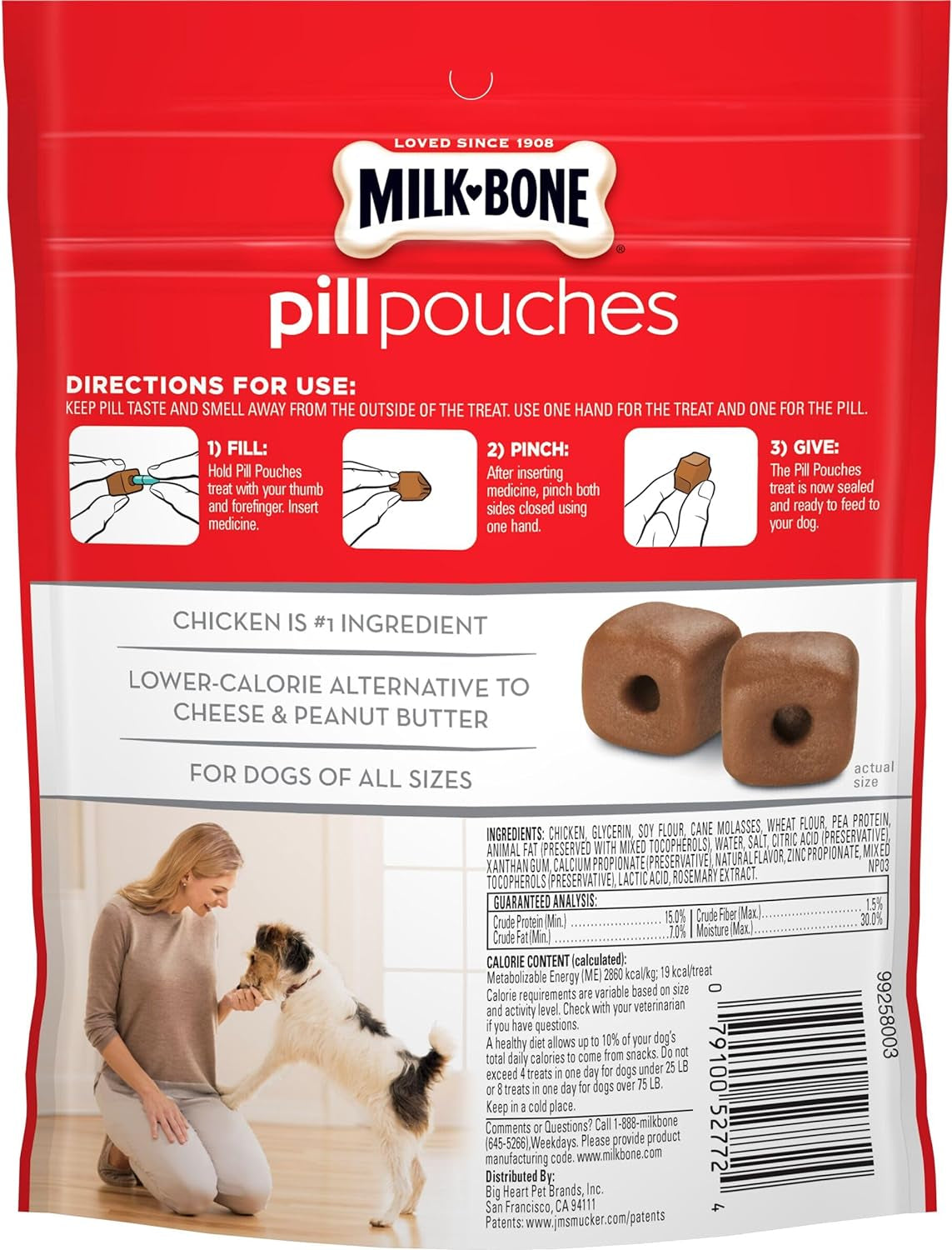 Milk-Bone Pill Pouches Dog Treats, Real Chicken Flavor