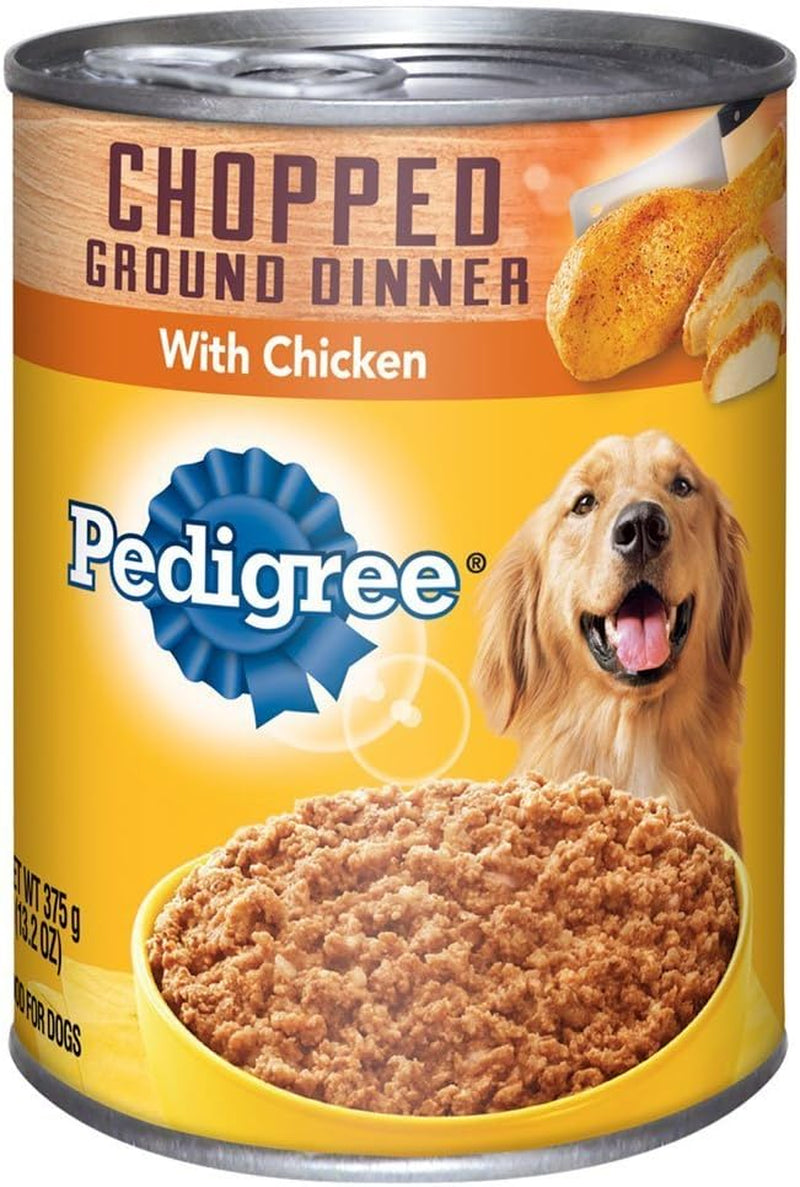 PEDIGREE CHOPPED GROUND DINNER Adult Canned Soft Wet Dog Food Variety Pack