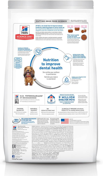 Hill'S Science Diet Oral Care, Adult 1-6, Plaque & Tartar Buildup Support, Dry Dog Food, Chicken, Rice, & Barley