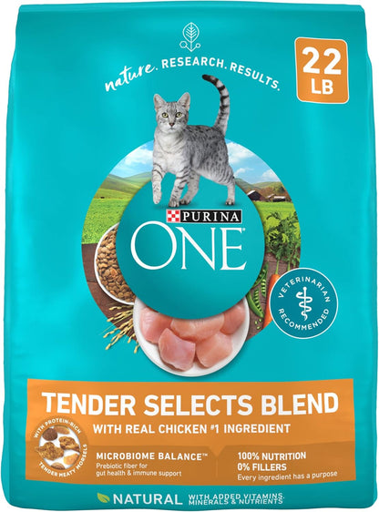 Purina ONE Natural Dry Cat Food, Tender Selects Blend