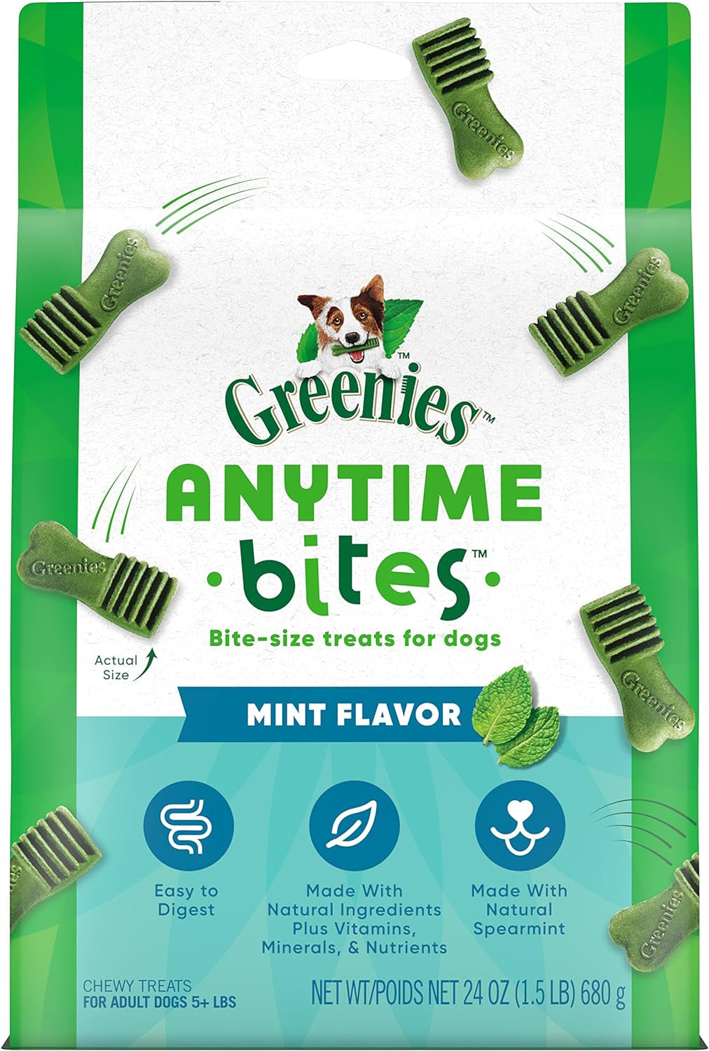 GREENIES ANYTIME BITES Dog Treats, Original Flavor