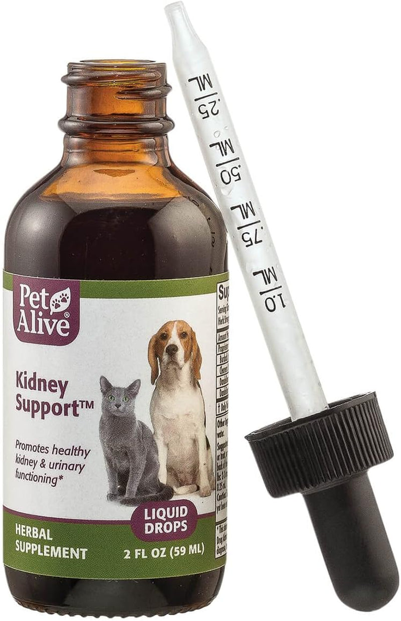 Petalive Kidney Support - All Natural Herbal Supplement Promotes Healthy Kidney and Urinary Functioning in Cats and Dogs