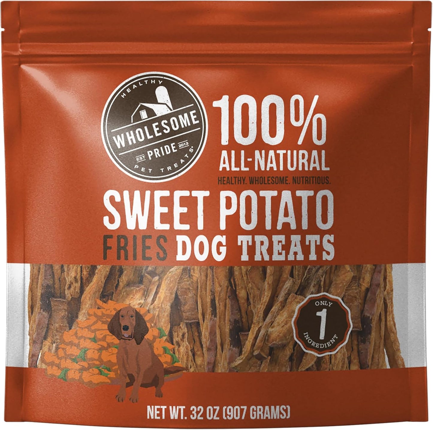 Wholesome Pride Sweet Potato All-Natural Single Ingredient Dog Treats