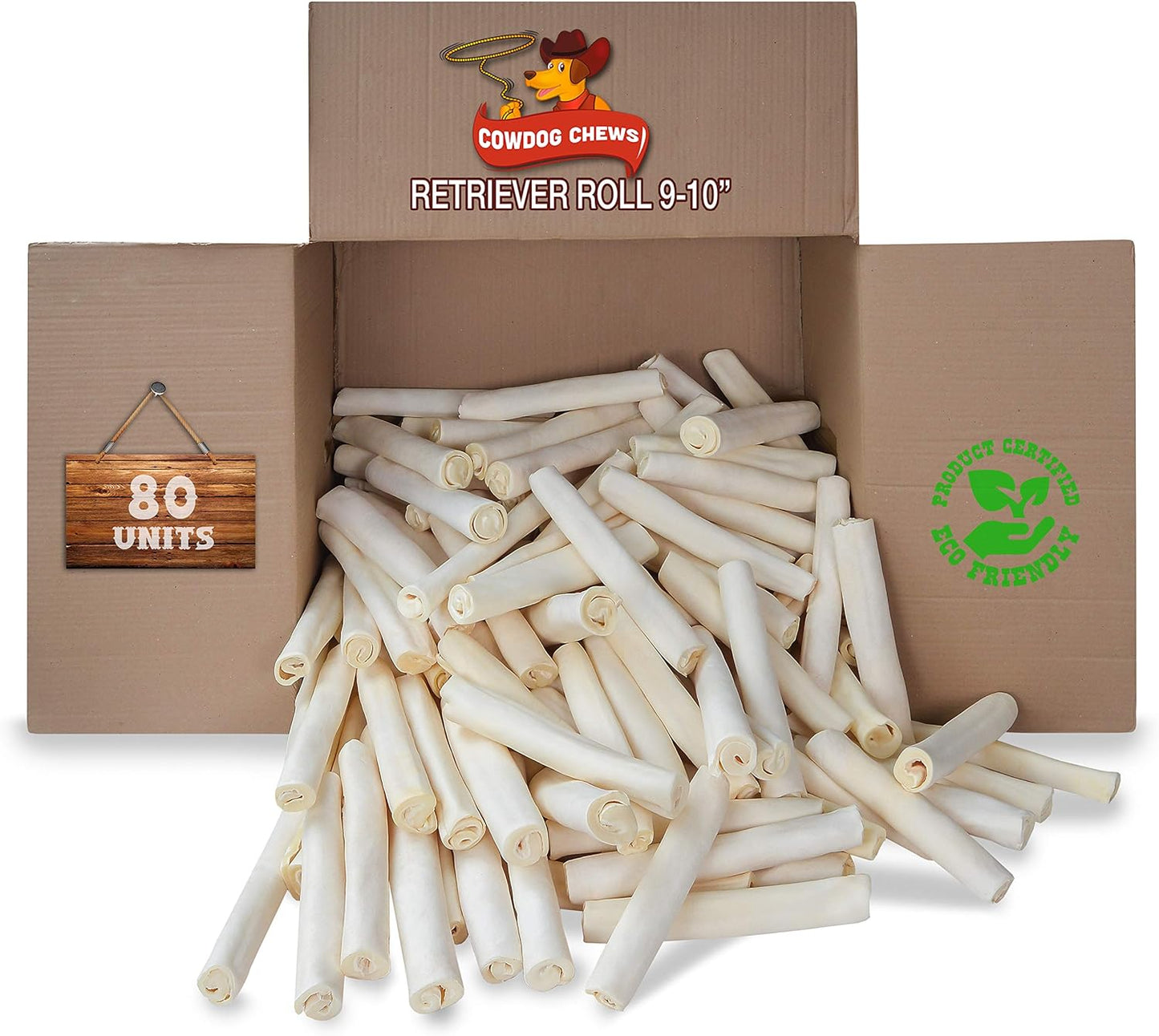 Retriever Roll 9-10 Inch All Natural Rawhide Product