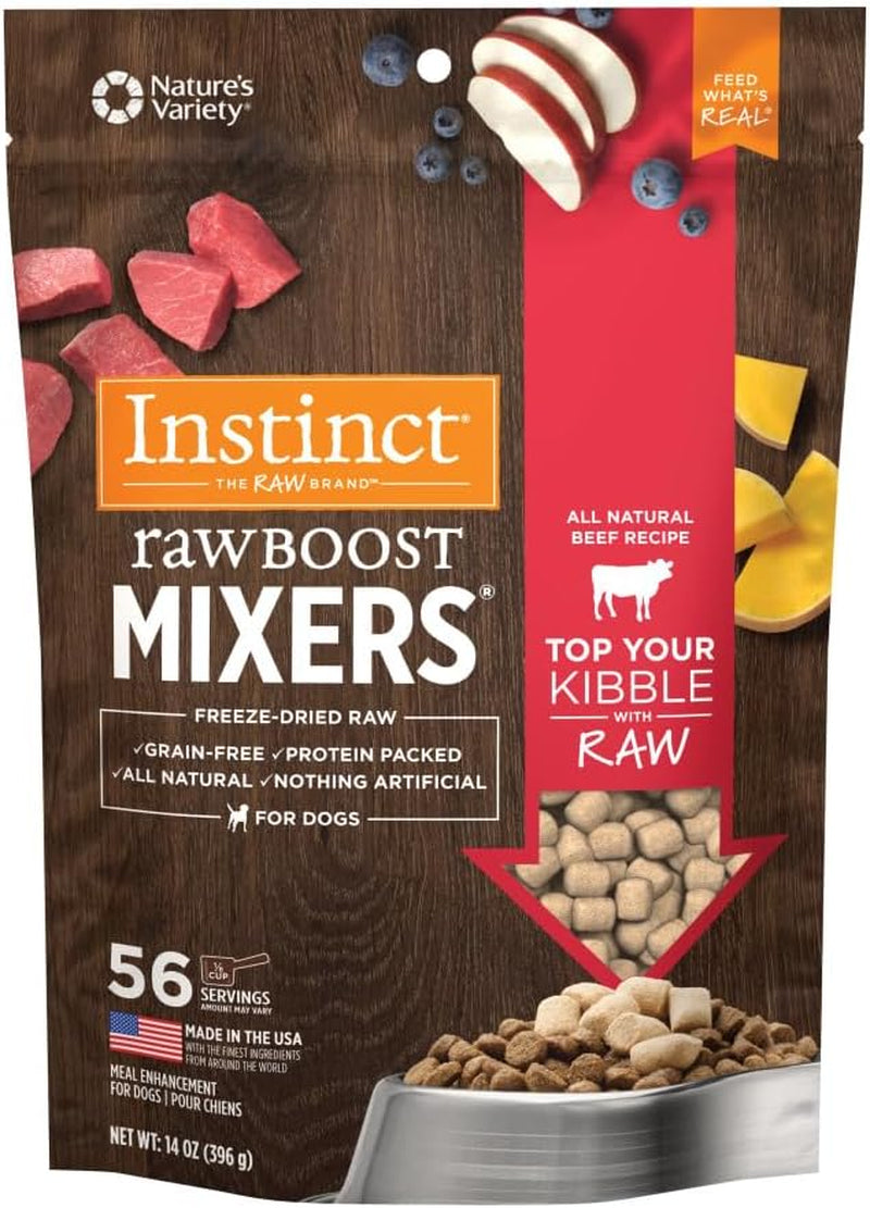 Instinct Raw Boost Mixers Freeze Dried Raw Dog Food Topper, Grain Free, Protein Packed, All Natural, Nothing Artifficial