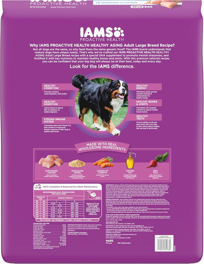 IAMS Proactive Health Healthy Aging Large Breed Adult Dry Dog Food for Mature and Senior Dogs