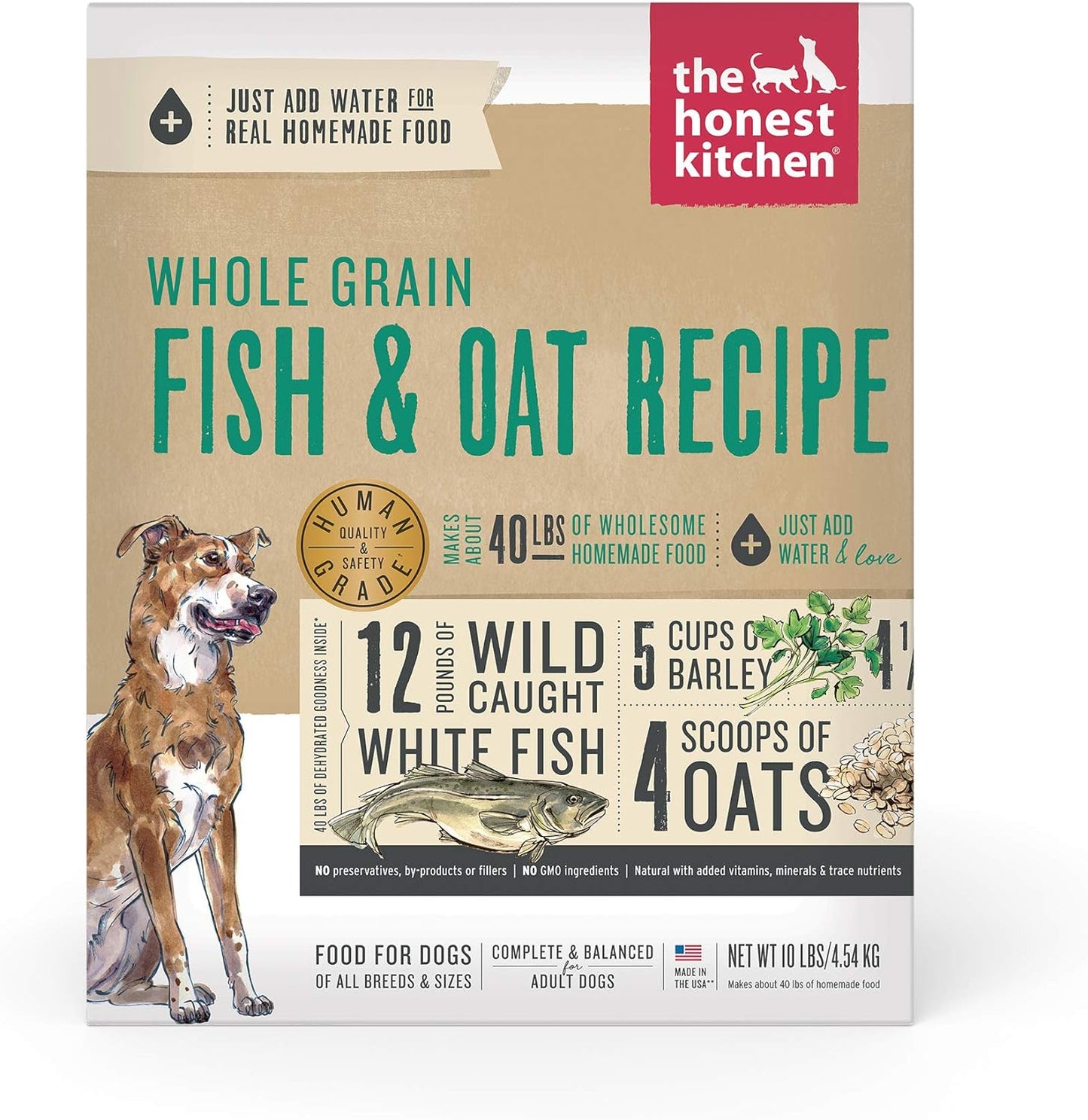 The Honest Kitchen Human Grade Dehydrated Whole Grain Dog Food - Complete Meal or Topper