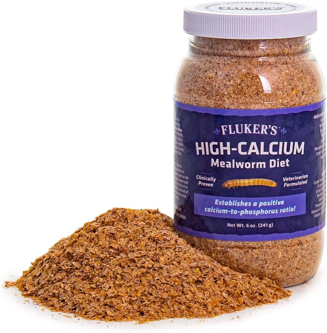 Fluker'S High Calcium Mealworm Diet, Can Be Used as a Gut-Loading Food or Bedding