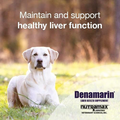 Nutramax Denamarin Liver Health Supplement for Dogs, with S-Adenosylmethionine (Same) and Silybin, 30 Chewable Tablets