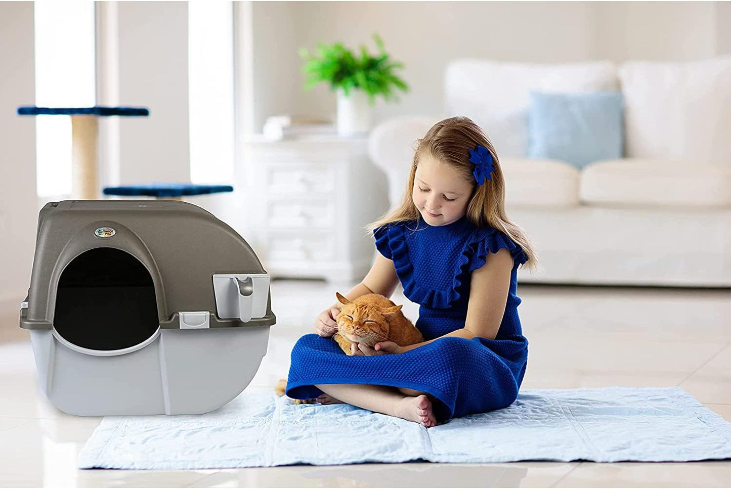 Omega Paw Roll 'N Clean Self Cleaning Litter Box Regular Size