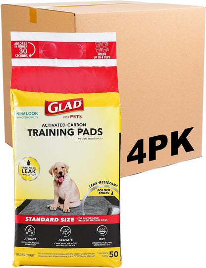 for Pets Black Charcoal Puppy Pads - Super Absorbent Disposable Dog Pee Pads, Potty Training Pads, and Pet Supplies - Dog Pee Pads for Crate Training and Indoor Use 23" X 23" - 100 Count