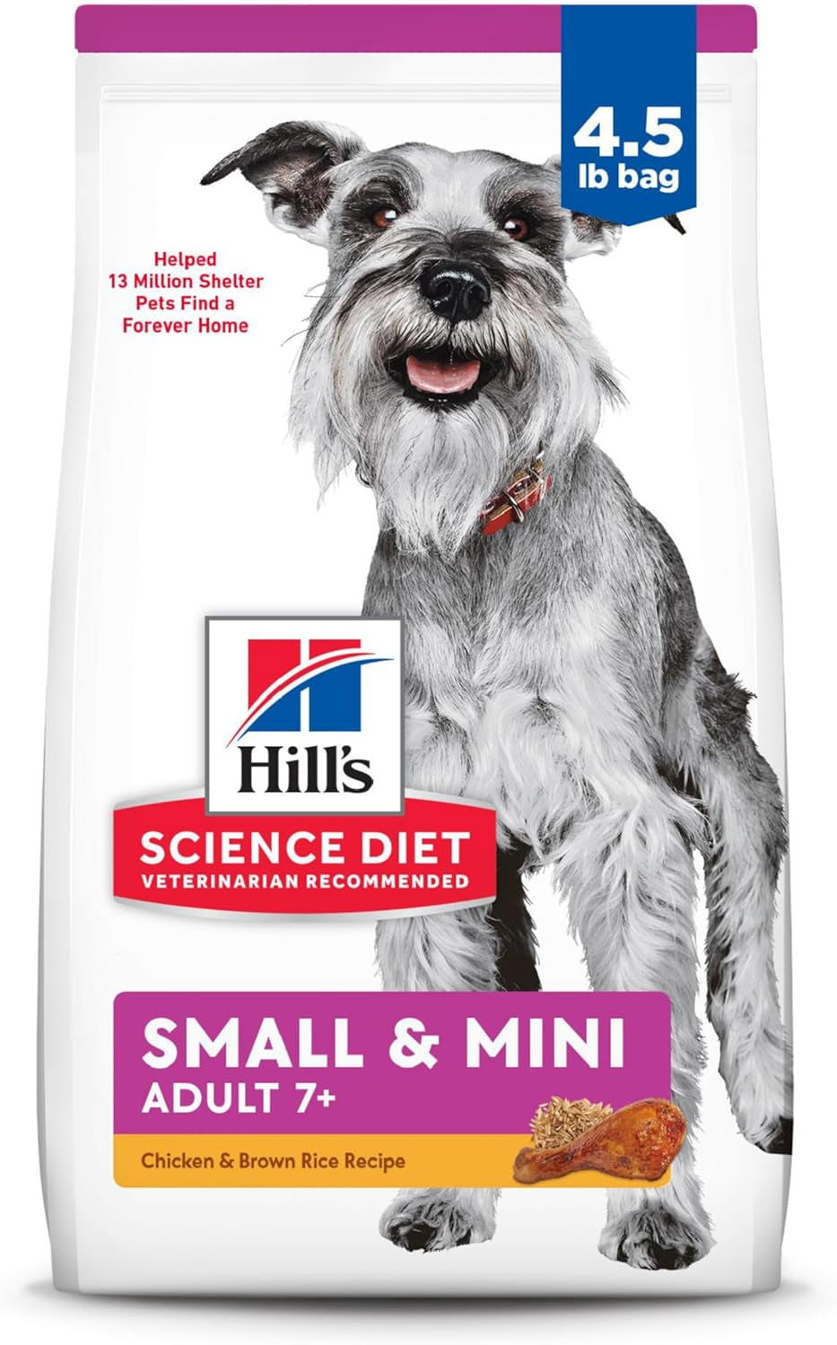 Hill'S Science Diet Small & Mini, Senior Adult 7+, Small & Mini Breeds Senior Premium Nutrition, Dry Dog Food, Chicken, Brown Rice, & Barley