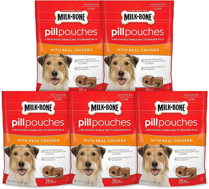 Milk-Bone Pill Pouches Dog Treats, Real Chicken Flavor