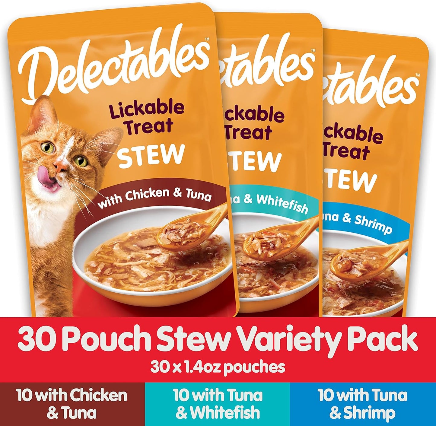 Hartz Delectables Stew Lickable Wet Cat Treats for Adult & Senior Cats