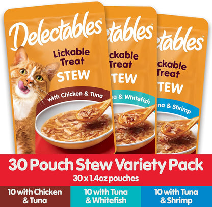 Hartz Delectables Stew Lickable Wet Cat Treats for Adult & Senior Cats