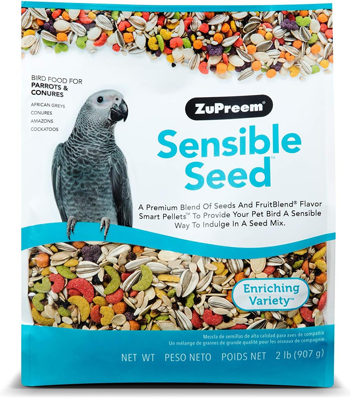 Zupreem Bird Pellets, Daily Bird Food for Parrot, Core Nutrition for Birds