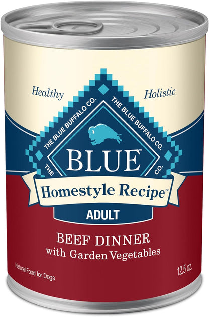 Homestyle Recipe Adult Wet Dog Food, Made with Natural Ingredients, Chicken Dinner with Garden Vegetables, 12.5-Oz. Can (Pack of 12)