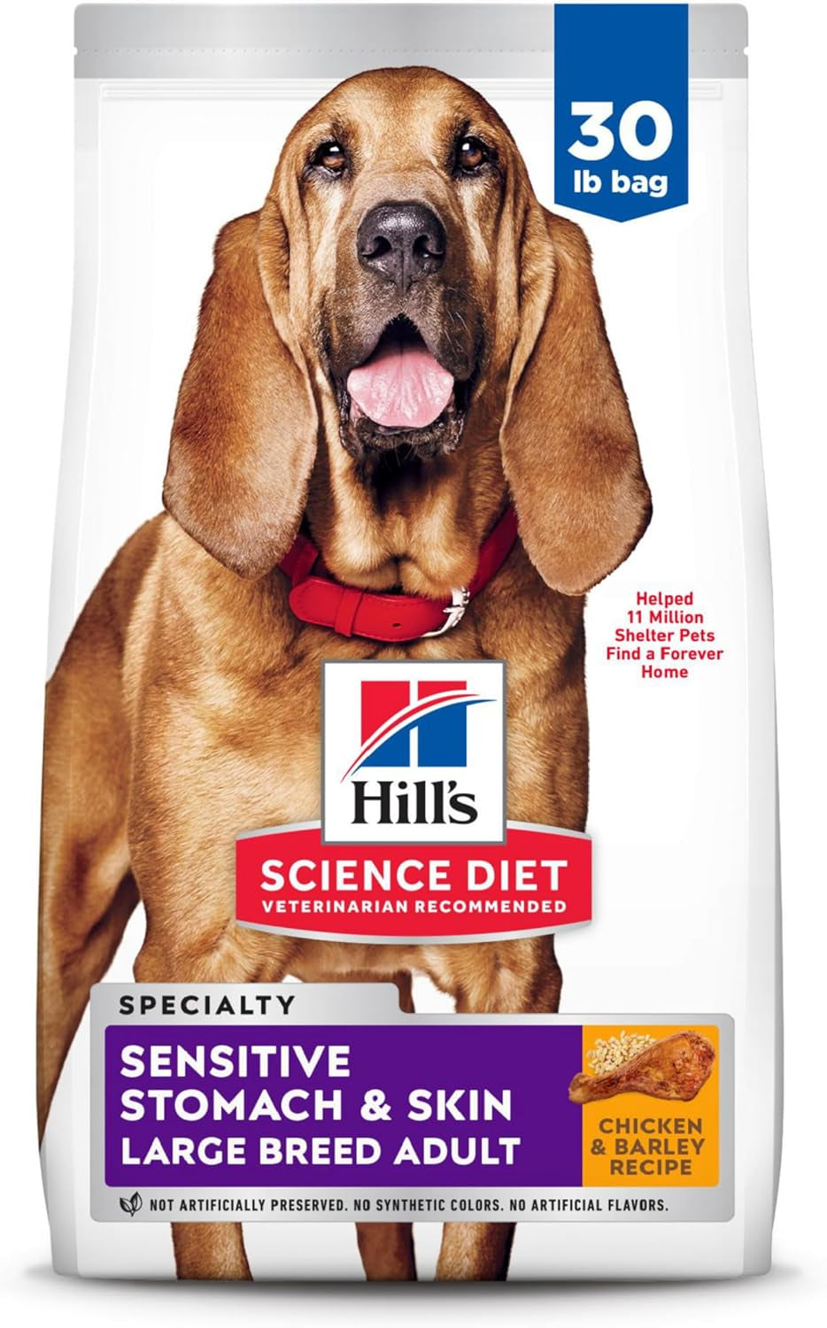 Hill'S Science Diet Sensitive Stomach & Skin, Adult 1-5, Large Breed Stomach & Skin Sensitivity Support, Dry Dog Food, Chicken Recipe