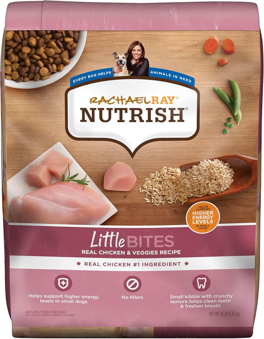 Rachael Ray Nutrish Little Bites Dry Dog Food, Chicken & Veggies Recipe for Small Breeds