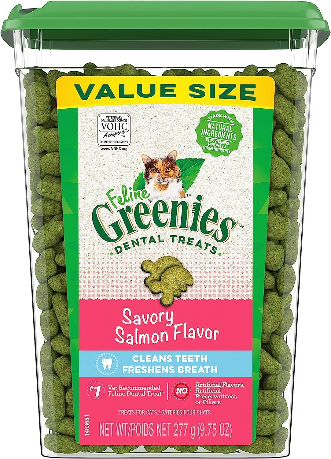 Greenies Feline Adult Natural Dental Care Cat Treats Savory