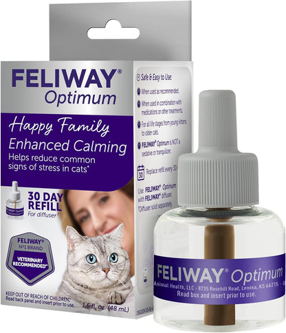 FELIWAY Optimum, Enhanced Calming Pheromone 30-Day Refill