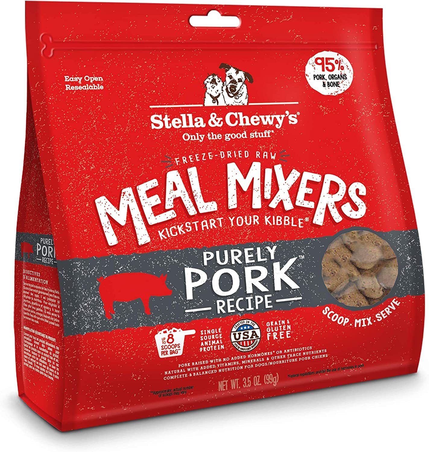 Stella & Chewy'S Freeze Dried Raw Chewy’S Chicken Meal Mixers - Dog Food Topper for Small & Large Breeds - Grain Free, Protein Rich Recipe