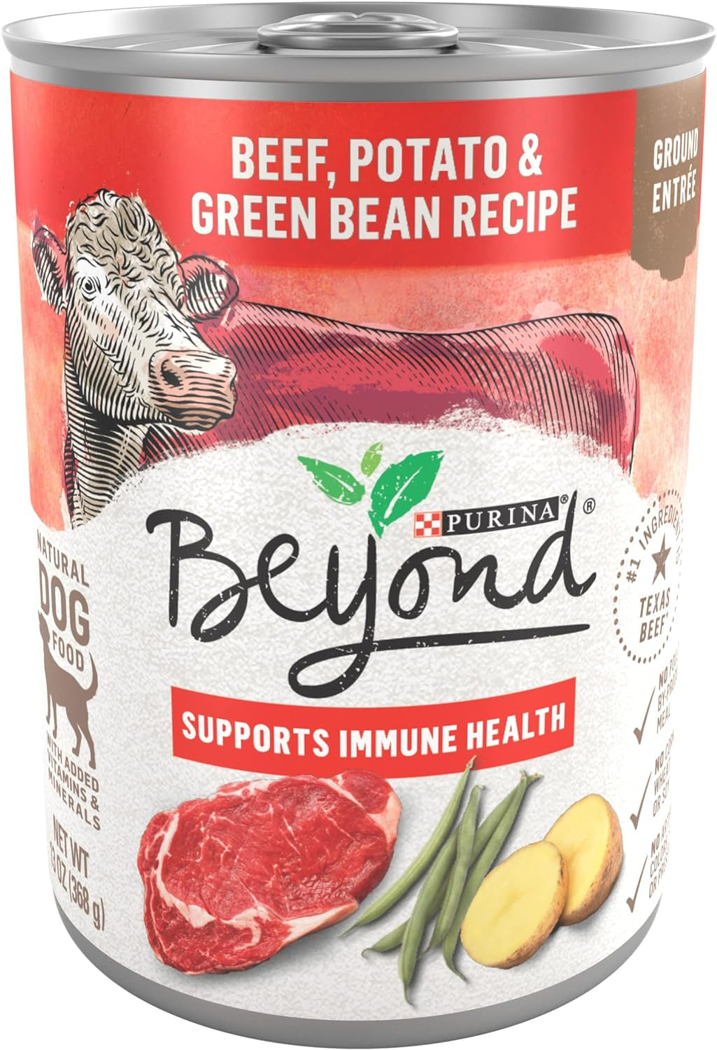 Beef, Potato, and Green Bean Grain Free Wet Dog Food Natural Pate with Added Vitamins and Minerals