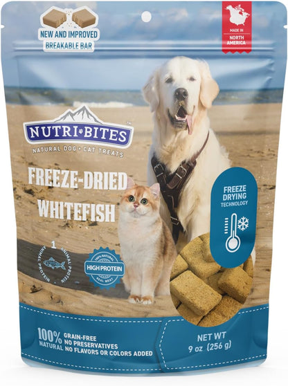 Nutri Bites Freeze Dried Dog & Cat Treats, Healthy Pet Training Treats or Food Topper, All Natural, Single Ingredient, High Protein, Premium Bulk Value Pack