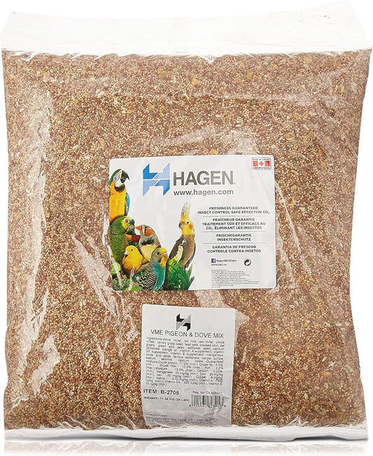 Hagen Pigeon & Dove Seed, Nutritionally Complete Bird Food 25 Pound (Pack of 1)