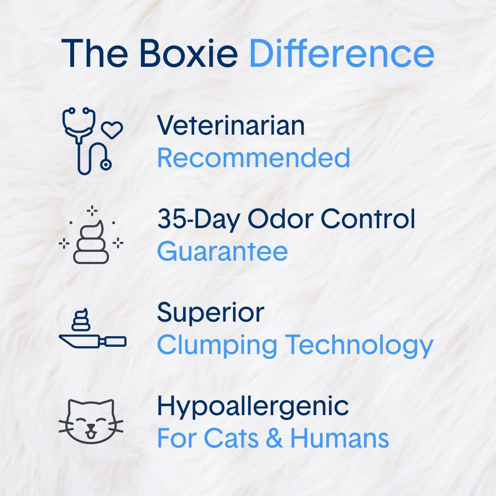 Boxie® Extra Strength 35 Day Natural Odor Control Cat Litter, Lightweight Plant Based Kitty Litter