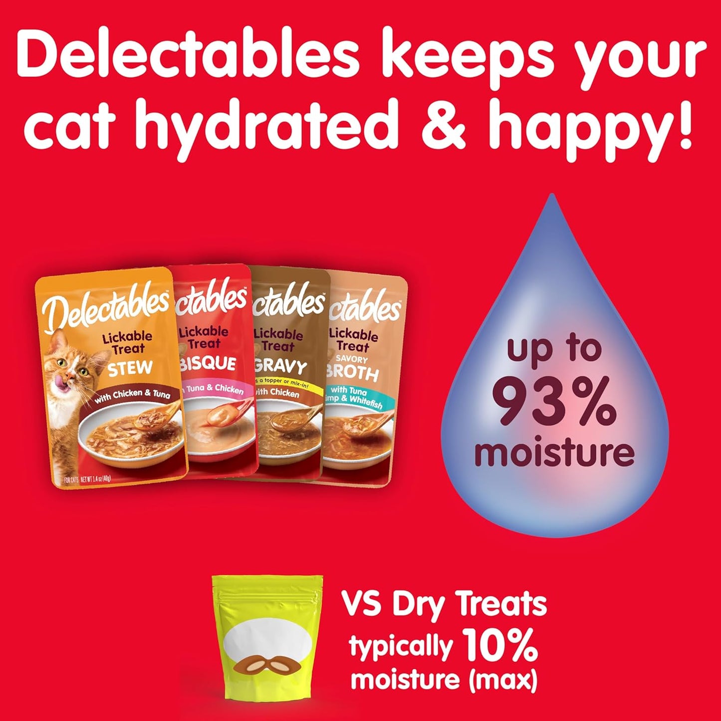 Hartz Delectables Stew Lickable Wet Cat Treats for Adult & Senior Cats