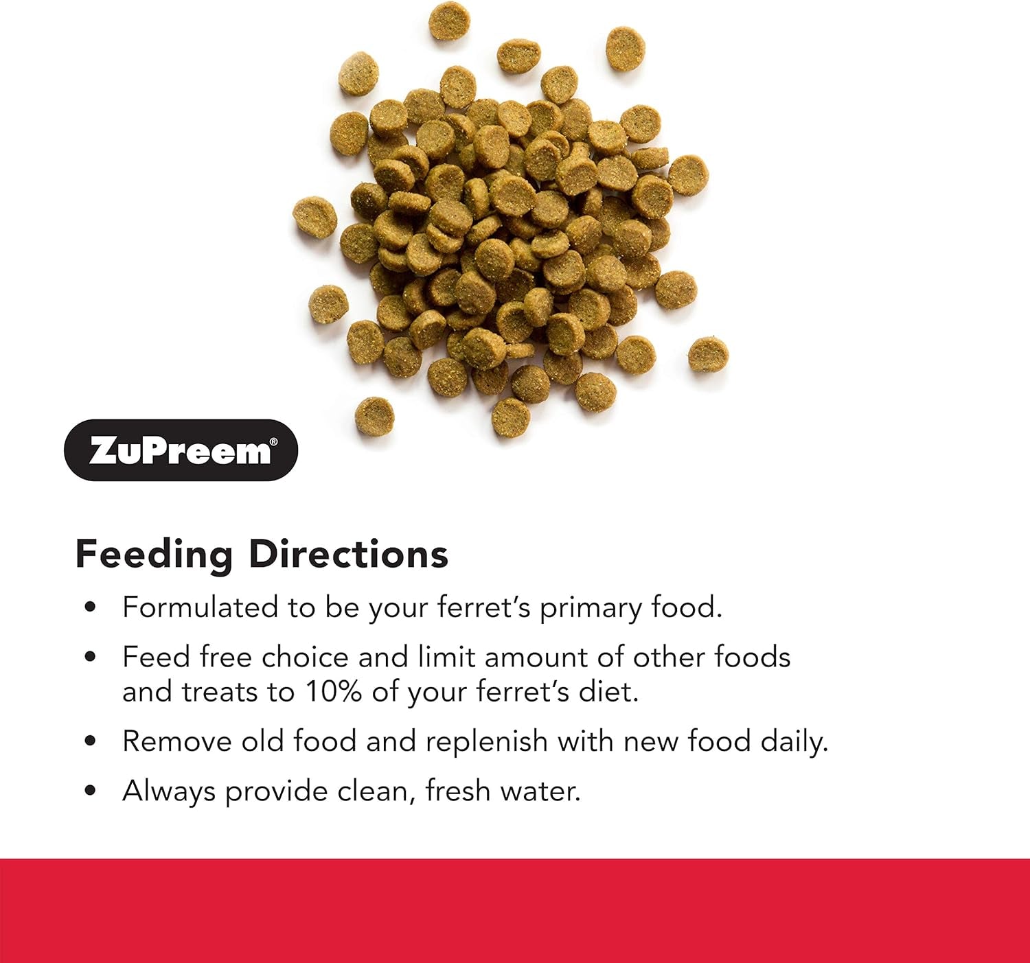 Zupreem Premium Daily Ferret Food, Made in USA, Complete Nutrition Diet, Highly Digestible, No Corn