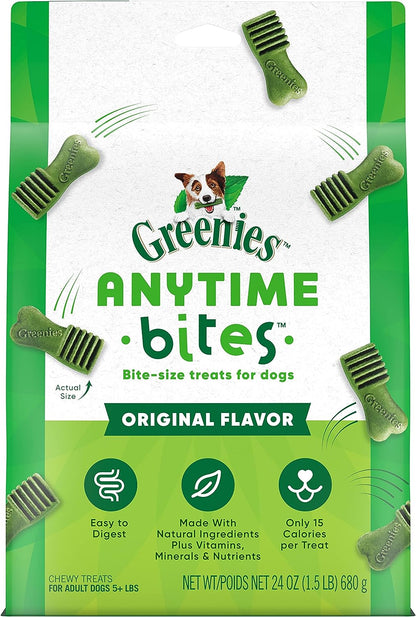 GREENIES ANYTIME BITES Dog Treats, Original Flavor