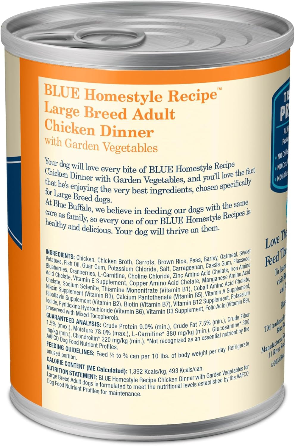 Homestyle Recipe Adult Wet Dog Food, Made with Natural Ingredients, Chicken Dinner with Garden Vegetables, 12.5-Oz. Can (Pack of 12)