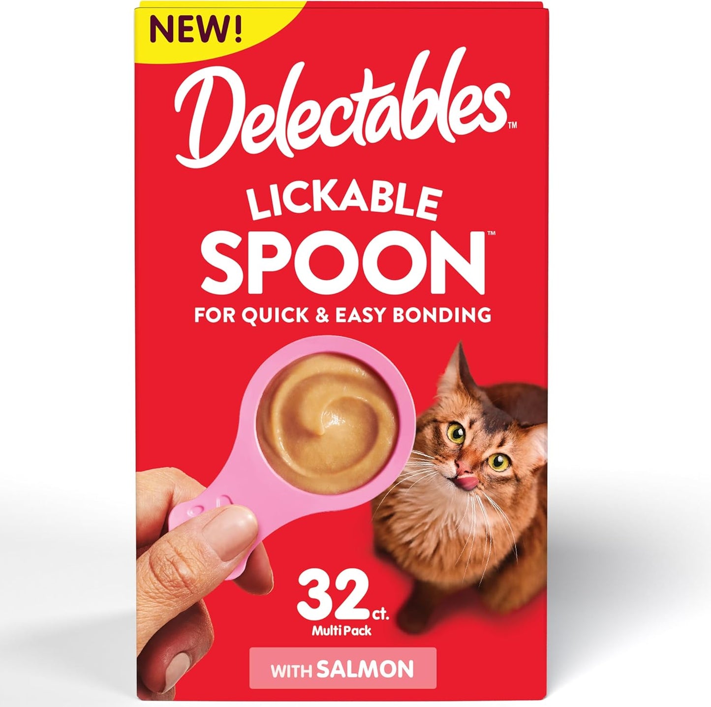 Hartz New Delectables Lickable Spoon Interactive Lickable Cat Treats for Quick & Easy Bonding