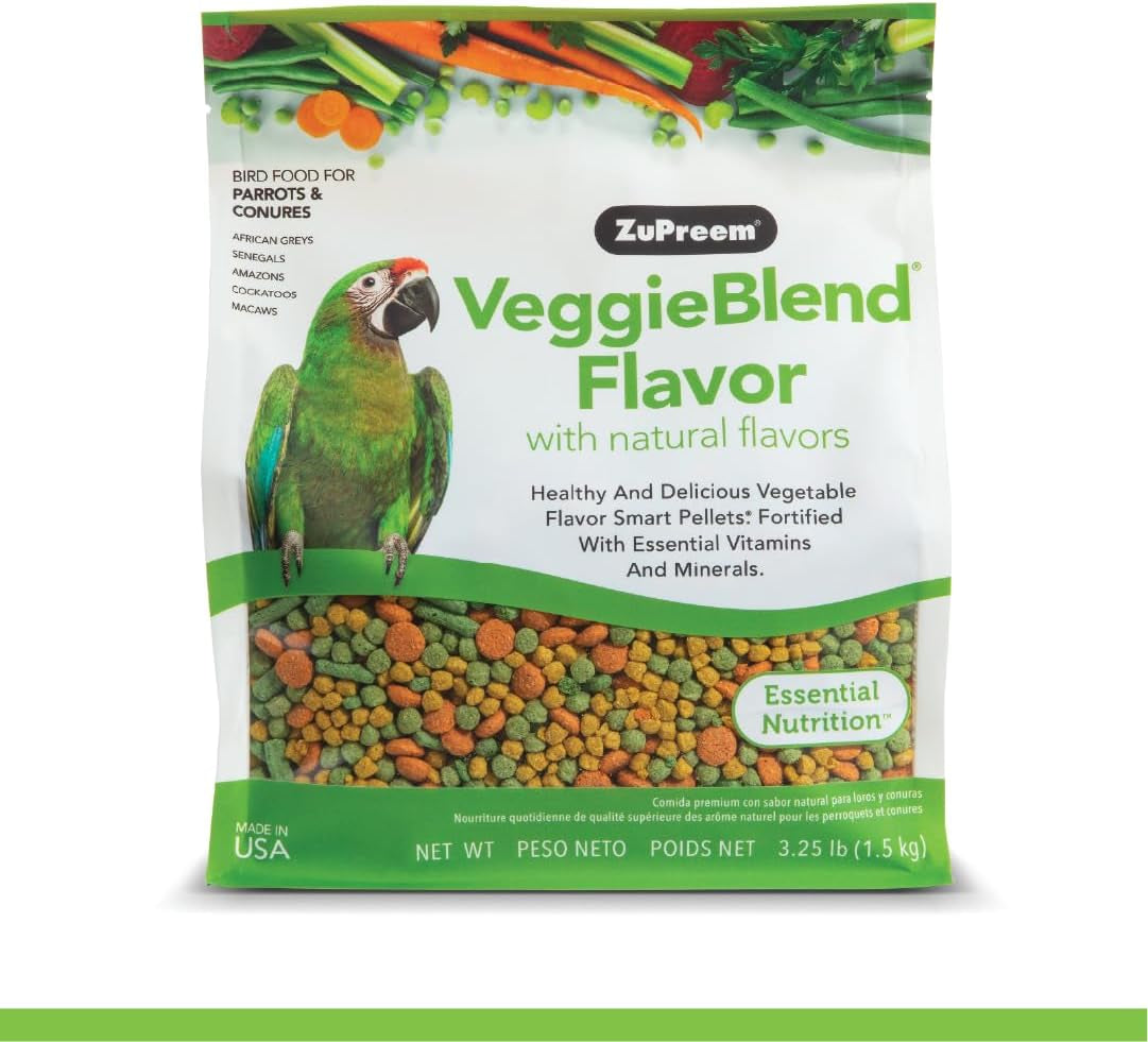 Zupreem Bird Pellets, Daily Bird Food for Parrot, Core Nutrition for Birds