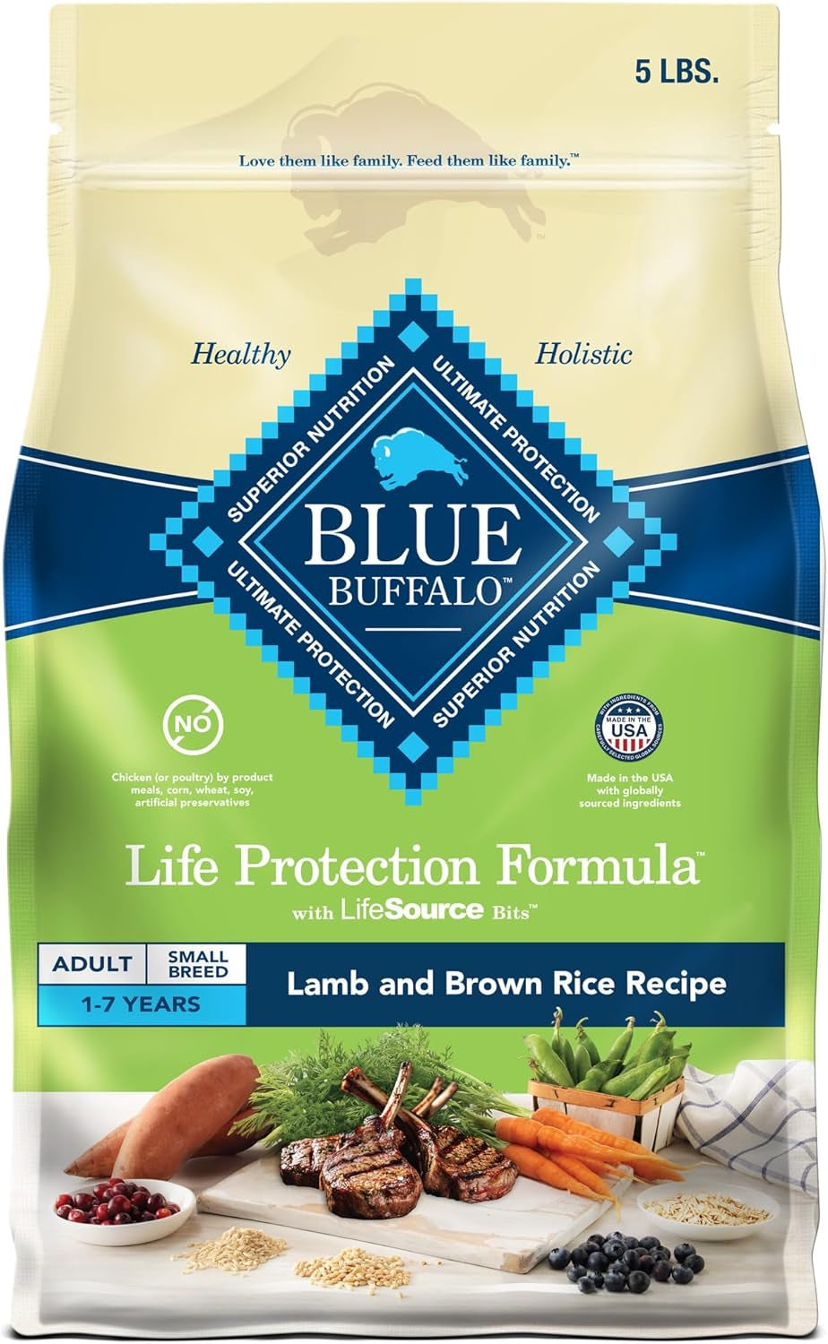 Blue Buffalo Life Protection Formula Adult Small Breed Dry Dog Food, Supports High Energy Needs, Made with Natural Ingredients