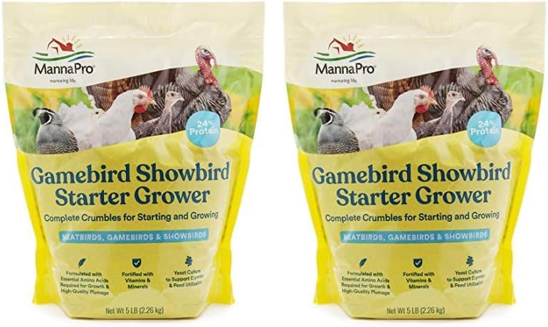 Manna Pro Gamebird Showbird Crumbles - Vitamin & Mineral Supplement for Poultry