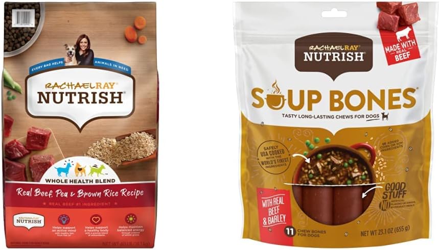 Nutrish Rachael Ray Premium Natural Dry Dog Food, Real Beef, Pea, & Brown Rice Recipe