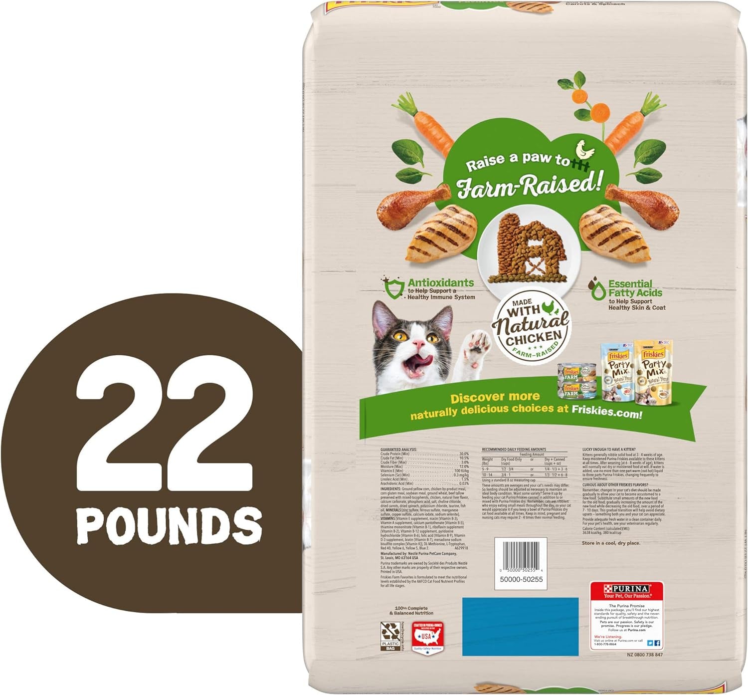 Purina Friskies Dry Cat Food, Farm Favorites with Chicken