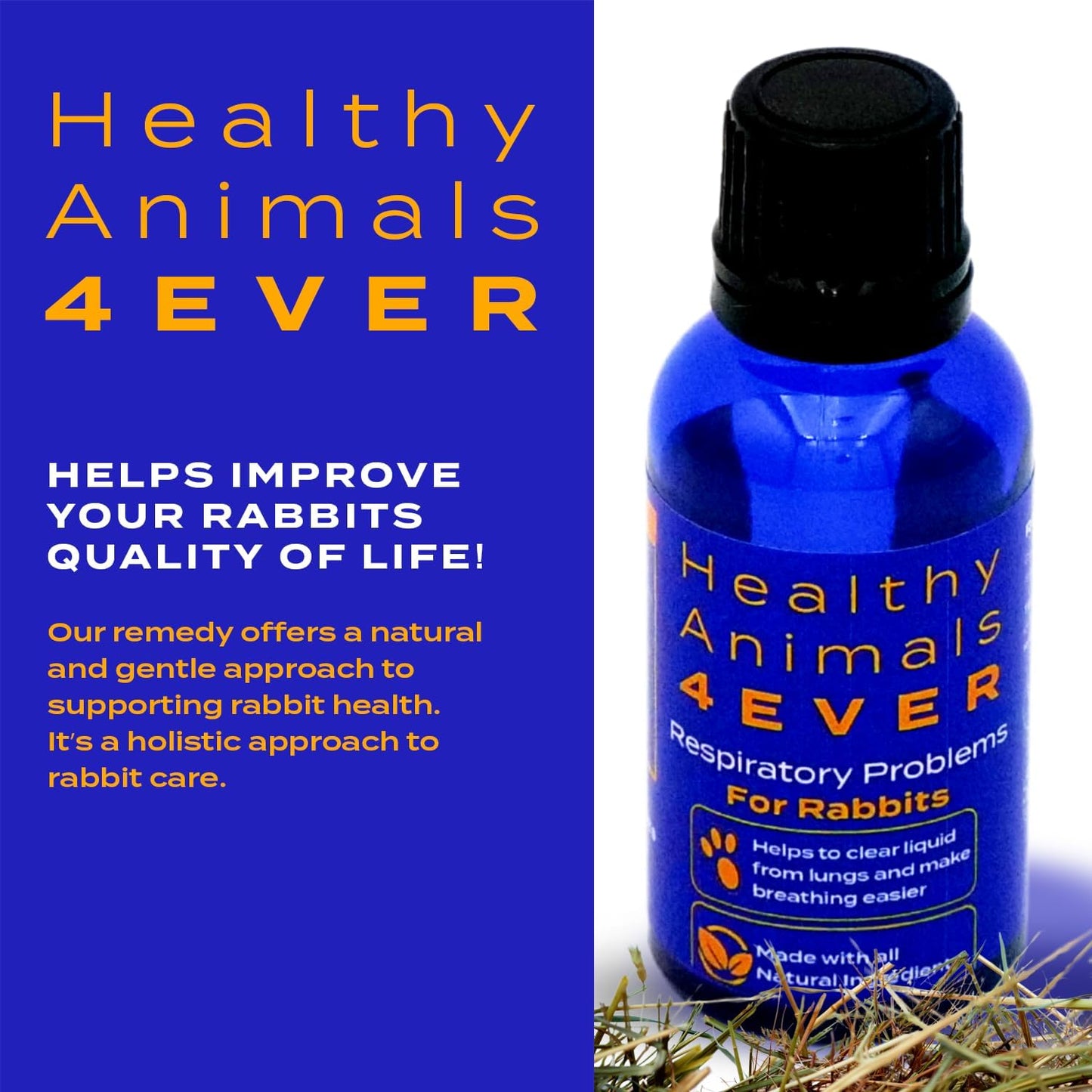 Healthyanimals4Ever All-Natural Rabbit Respiratory Treatment, Effective Homeopathic Support for Respiratory Health, Preventive Care for Snuffles & URI Rabbit Breathing Relief Tablets, 300 Count