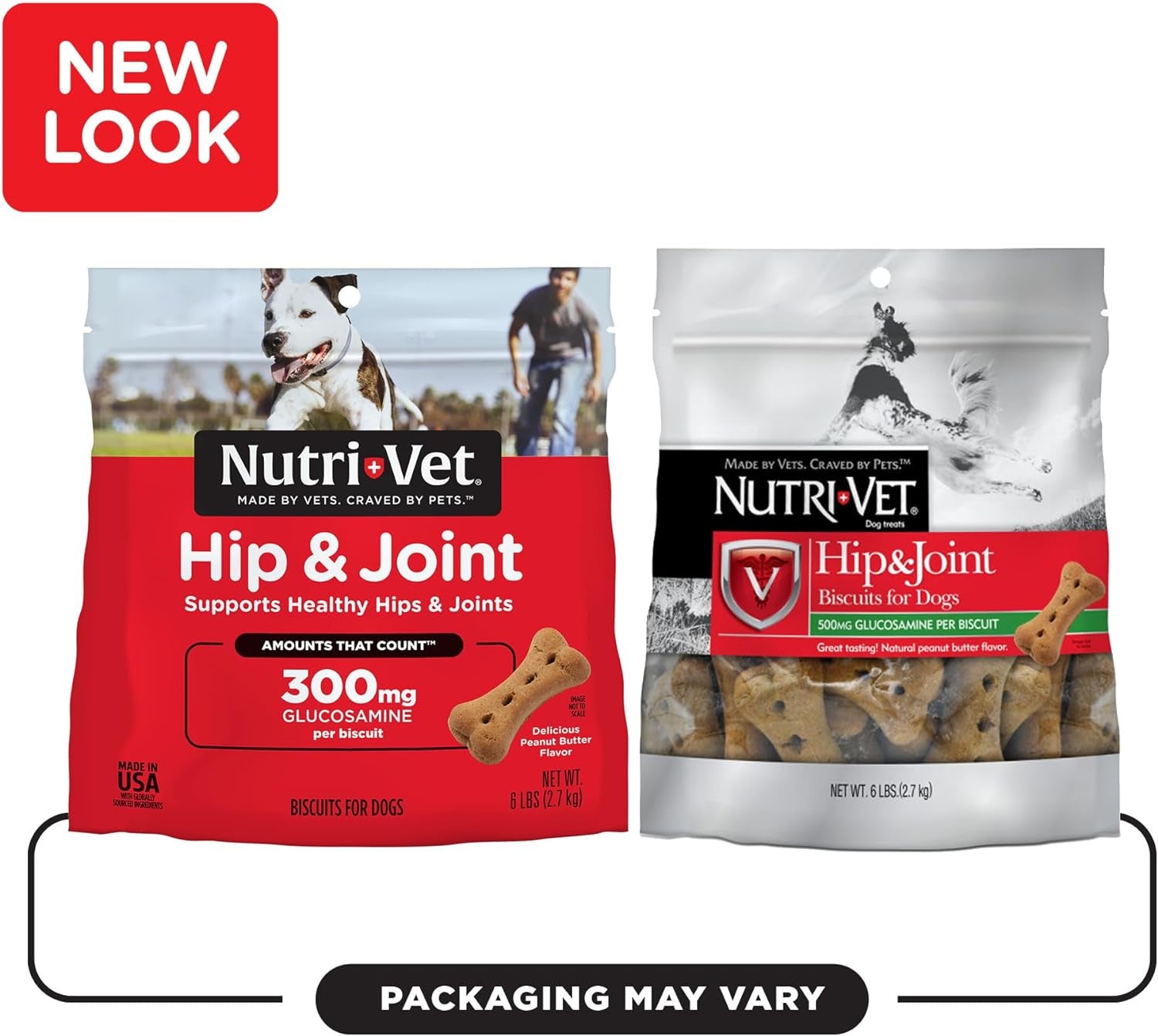 Nutri-Vet Hip & Joint Biscuits for Dogs - Tasty Dog Glucosamine Treat & Dog Joint Supplement - Large Sized Biscuit with Glucosamine