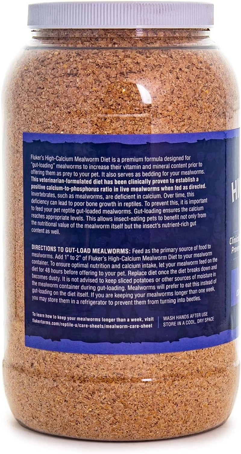 Fluker'S High Calcium Mealworm Diet, Can Be Used as a Gut-Loading Food or Bedding