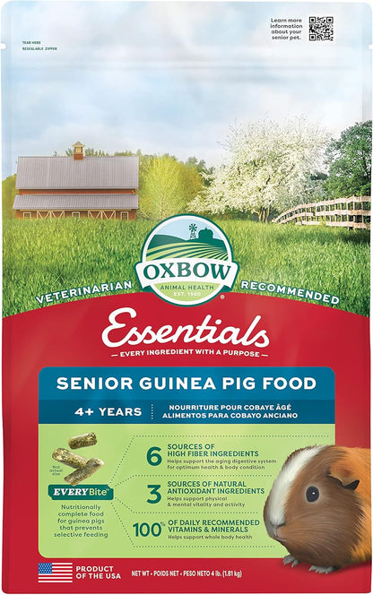 Oxbow Essentials Adult Guinea Pig Food - All Natural Adult Guinea Pig Pellets - No Seeds, Fruits, or Artificial Ingredients - Made in the USA - Veterinarian Recommended