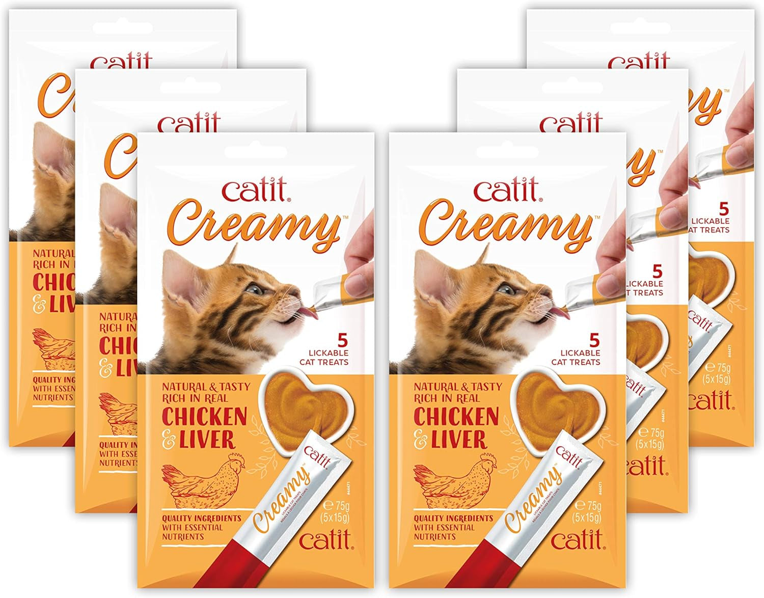 Catit Creamy Lickable Cat Treat, Healthy Cat Treat