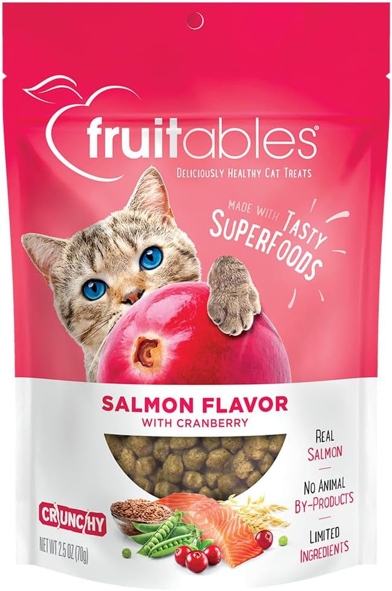 Fruitables Cat Treats - Crunchy Treats for Cats - Healthy Low Calorie Treats Packed with Protein - Free of Wheat, Corn and Soy