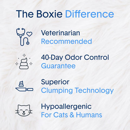 Boxie® Probiotic 40 Day Natural Odor Control Cat Litter, Lightweight Plant Based Kitty Litter