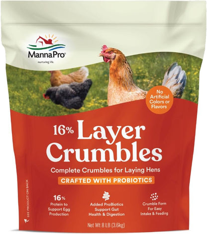 Manna Pro Chicken Feed - 16% Chicken Food, Chicken Layer Feed