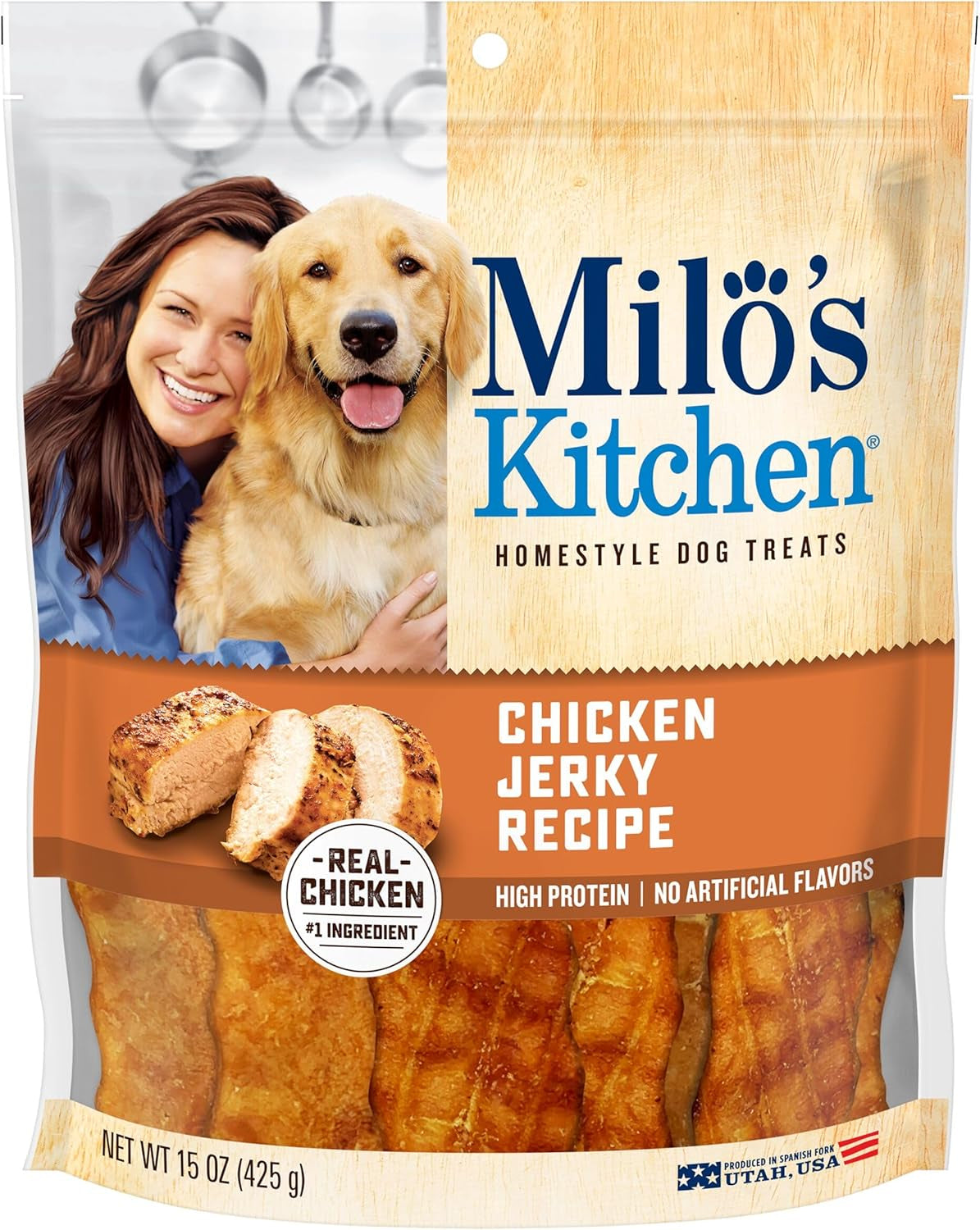 Milo'S Kitchen Homestyle Dog Treats, High Protein, No Artificial Flavors