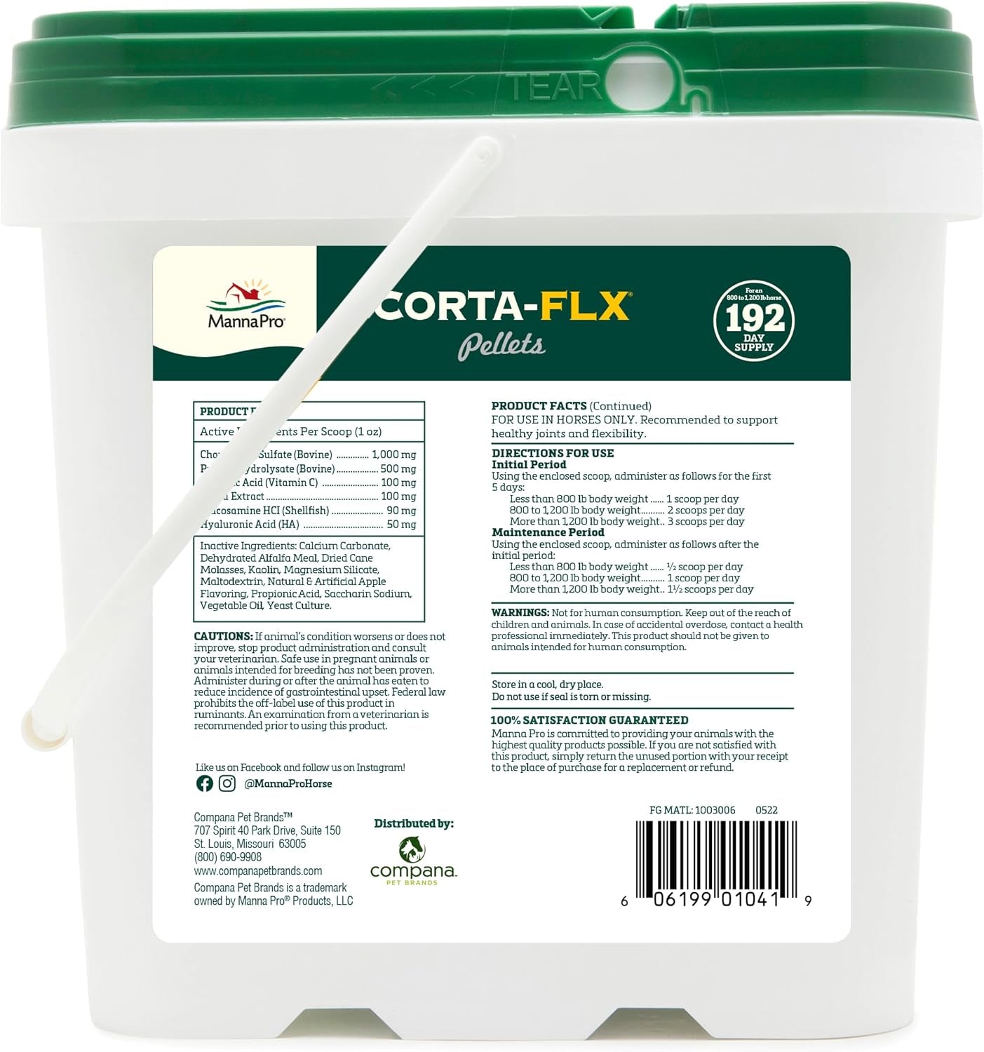 Manna Pro Corta-Flx Equine Joint Supplement, Horse Supplement for Healthy Joints, Quick & Effective Nourishment to Joints Formulated with Vitamins and Minerals